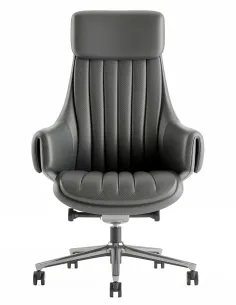 Крісло KRESLALUX STAR-S GREY для керівника, шкіряне 2