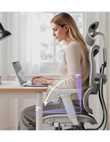 Кресло ERGOHUMAN ELITE 2 (EHE2-AG-HAM-5D-L-LM, сетка T-168-B2 Natural), эргономичное, с подставкой под ноги