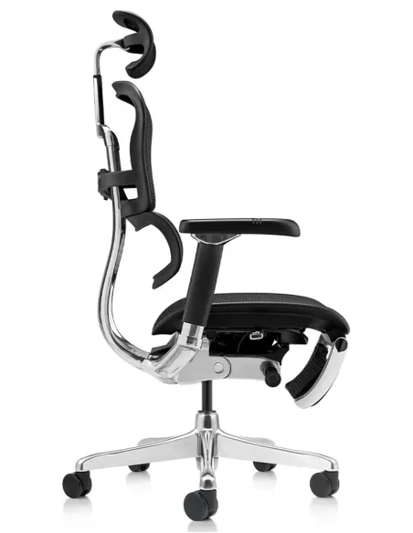 Крісло ERGOHUMAN LUXURY 2 (EHL2-AB-HAM-5D-D-LM, сітка Т-168-B1 Black), ергономічне, з підставкою під ноги