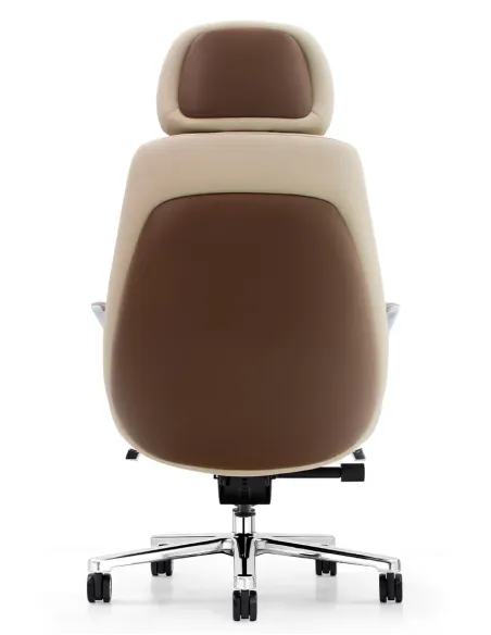 Крісло KRESLALUX RACER 01 BROWN & BEIGE для керівника, шкіряне