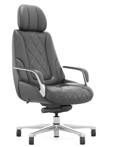 Крісло KRESLALUX RACER 01 BLACK для керівника, шкіряне