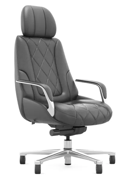 Крісло KRESLALUX RACER 01 BLACK для керівника, шкіряне