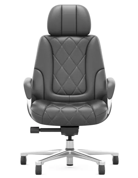 Кресло KRESLALUX RACER 01 BLACK для руководителя, кожаное