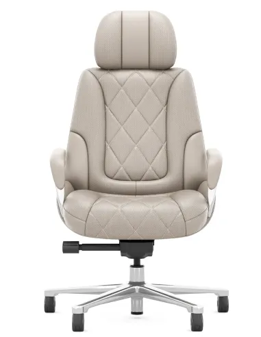 Крісло KRESLALUX RACER 01 LIGHT GREY для керівника, шкіряне