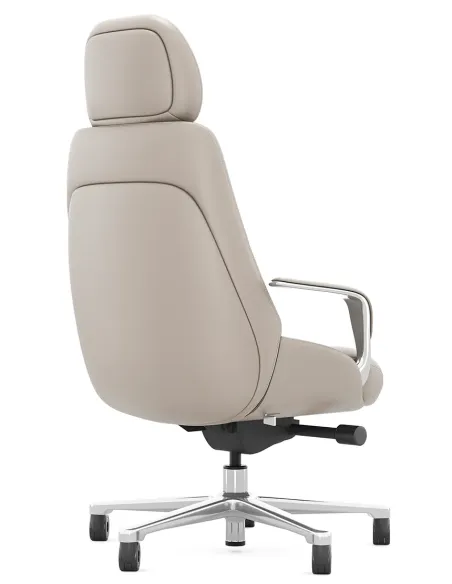 Кресло KRESLALUX RACER 01 LIGHT GREY для руководителя, кожаное
