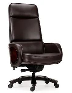 Крісло KRESLALUX CROWN 01 LUXURY DARK BROWN для керівника, шкіряне