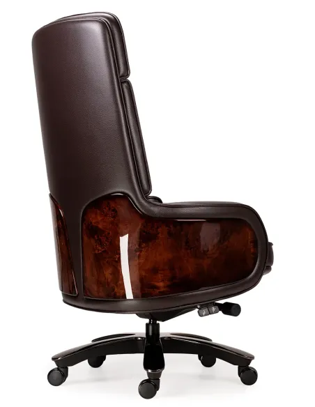 Кресло KRESLALUX CROWN 01 LUXURY DARK BROWN для руководителя, кожаное