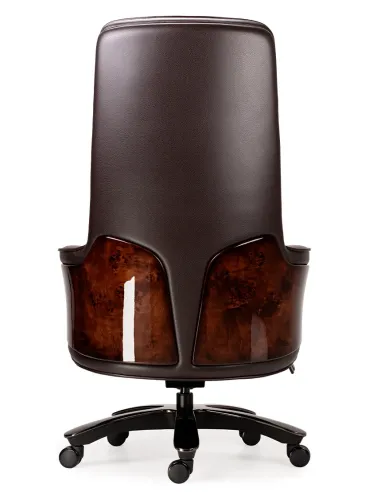 Крісло KRESLALUX CROWN 01 LUXURY DARK BROWN для керівника, шкіряне