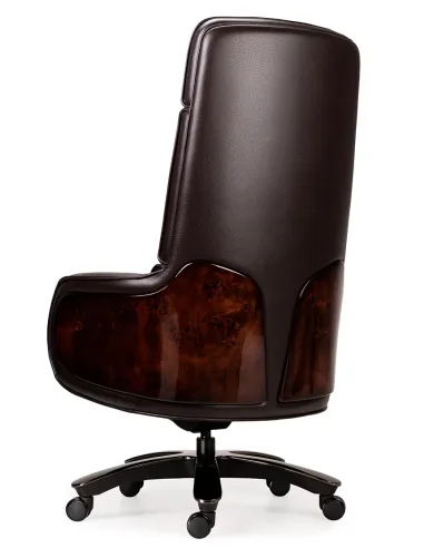 Крісло KRESLALUX CROWN 01 LUXURY DARK BROWN для керівника, шкіряне