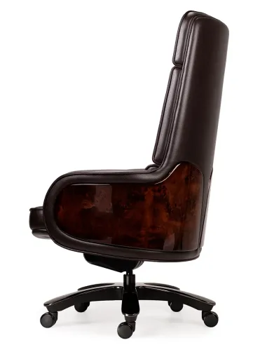 Крісло KRESLALUX CROWN 01 LUXURY DARK BROWN для керівника, шкіряне
