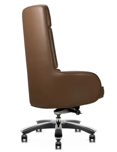 Кресло KRESLALUX CROWN 01 BROWN для руководителя, кожаное