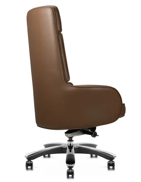 Кресло KRESLALUX CROWN 01 BROWN для руководителя, кожаное