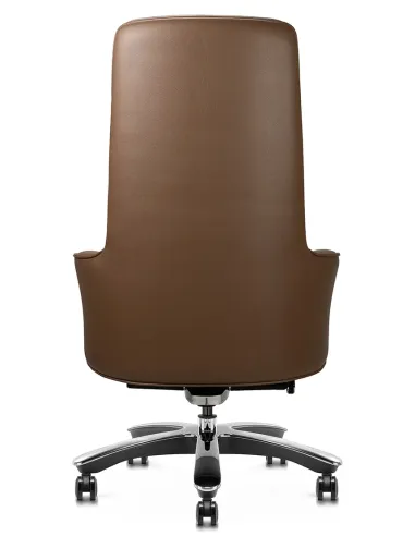 Кресло KRESLALUX CROWN 01 BROWN для руководителя, кожаное