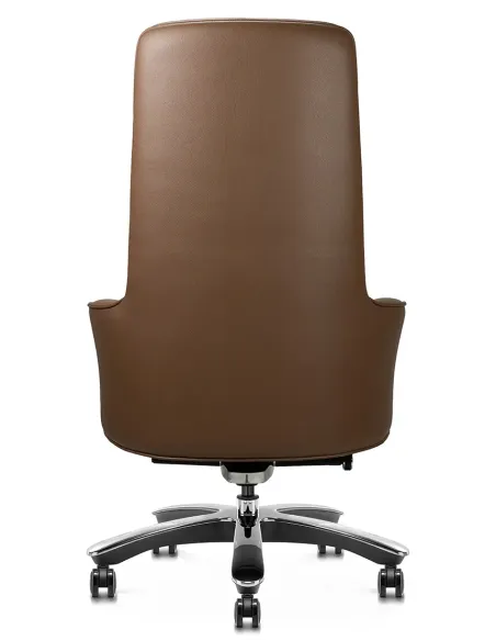 Кресло KRESLALUX CROWN 01 BROWN для руководителя, кожаное