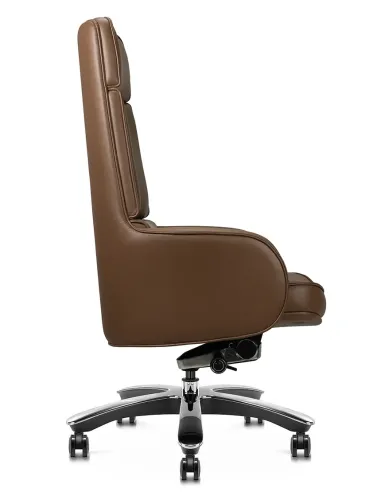Кресло KRESLALUX CROWN 01 BROWN для руководителя, кожаное