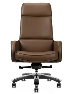 Кресло KRESLALUX CROWN 01 BROWN для руководителя, кожаное 2