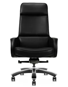 Кресло KRESLALUX CROWN 01 BLACK для руководителя, кожаное 2