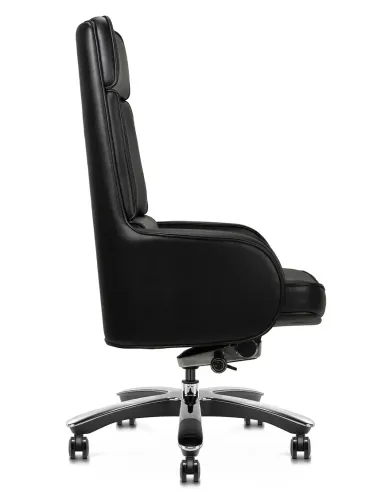 Кресло KRESLALUX CROWN 01 BLACK для руководителя, кожаное