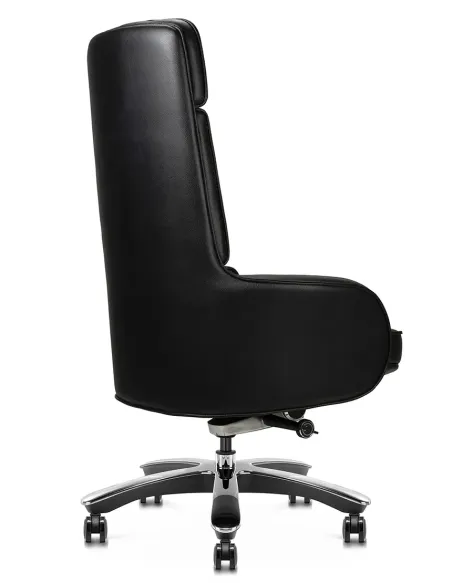 Крісло KRESLALUX CROWN 01 BLACK для керівника, шкіряне
