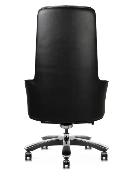 Кресло KRESLALUX CROWN 01 BLACK для руководителя, кожаное