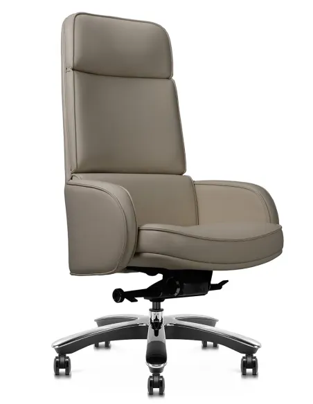 Крісло KRESLALUX CROWN 01 LIGHT BROWN для керівника, шкіряне