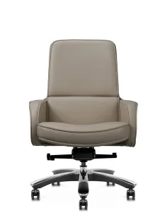 Крісло KRESLALUX CROWN 02 LIGHT BROWN, для відвідувача, шкіряне 2