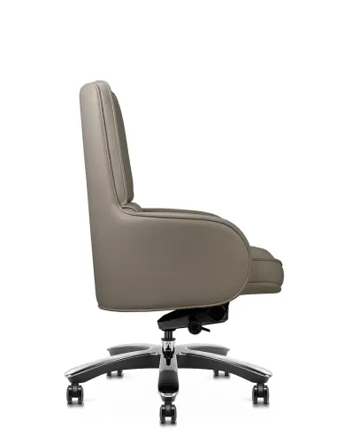 Крісло KRESLALUX CROWN 02 LIGHT BROWN, для відвідувача, шкіряне