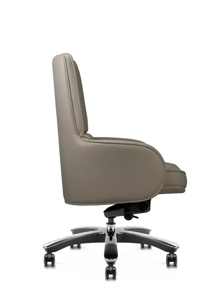 Кресло KRESLALUX CROWN 02 LIGHT BROWN, для посетителя, кожаное