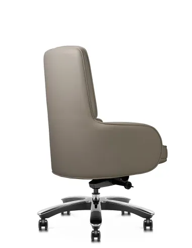 Кресло KRESLALUX CROWN 02 LIGHT BROWN, для посетителя, кожаное