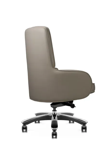 Кресло KRESLALUX CROWN 02 LIGHT BROWN, для посетителя, кожаное