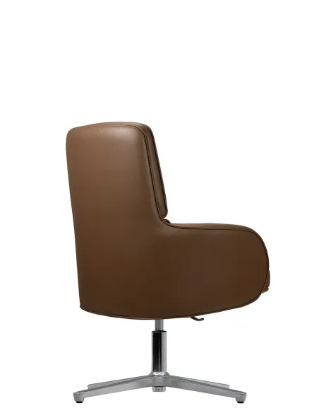 Крісло KRESLALUX CROWN 03 BROWN, для відвідувача, шкіряне