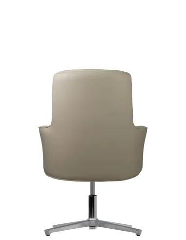 Кресло KRESLALUX CROWN 03 LIGHT BROWN, для посетителя, кожаное