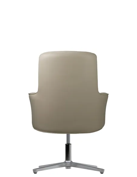 Кресло KRESLALUX CROWN 03 LIGHT BROWN, для посетителя, кожаное