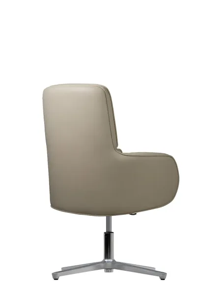 Кресло KRESLALUX CROWN 03 LIGHT BROWN, для посетителя, кожаное