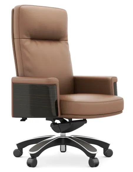Крісло KRESLALUX MARQUIS 01 LIGHT BROWN для керівника, шкіряне