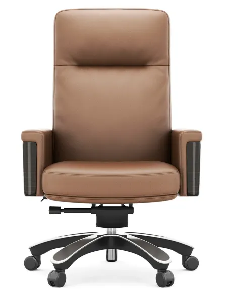 Кресло KRESLALUX MARQUIS 01 LIGHT BROWN для руководителя, кожаное
