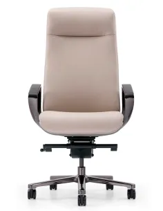 Кресло KRESLALUX TORNA 01 GREY & BEIGE для руководителя, кожаное 2