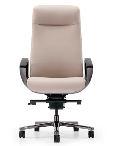 Кресло KRESLALUX TORNA 01 GREY & BEIGE для руководителя, кожаное