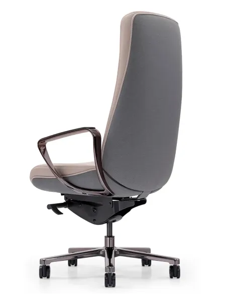 Крісло KRESLALUX TORNA 01 GREY & BEIGE для керівника, шкіряне