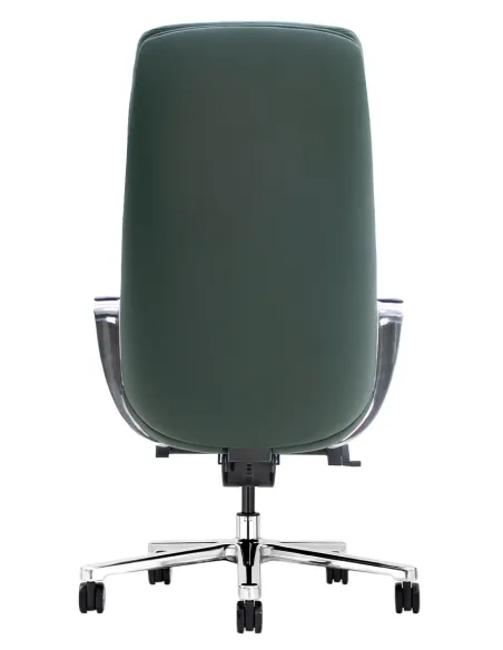 Кресло KRESLALUX TORNA 01 DARK GREEN для руководителя, кожаное
