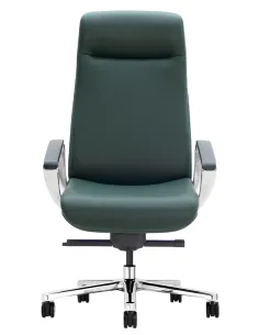Крісло KRESLALUX TORNA 01 DARK GREEN для керівника, шкіряне 2