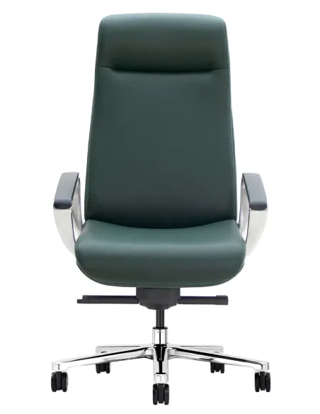Крісло KRESLALUX TORNA 01 DARK GREEN для керівника, шкіряне