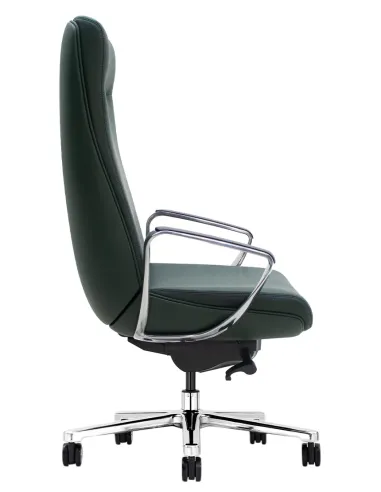 Крісло KRESLALUX TORNA 01 DARK GREEN для керівника, шкіряне