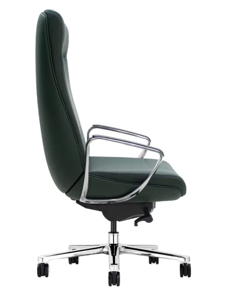 Кресло KRESLALUX TORNA 01 DARK GREEN для руководителя, кожаное
