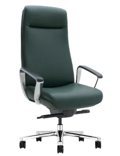 Кресло KRESLALUX TORNA 01 DARK GREEN для руководителя, кожаное