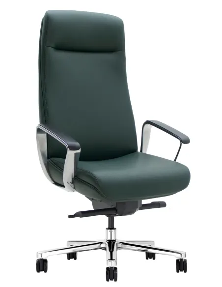 Крісло KRESLALUX TORNA 01 DARK GREEN для керівника, шкіряне