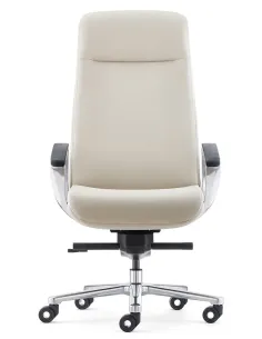 Кресло KRESLALUX TORNA 01 BEIGE для руководителя, кожаное 2