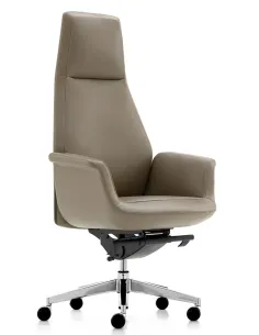 Крісло KRESLALUX BATE 01 LIGHT BROWN для керівника, шкіряне
