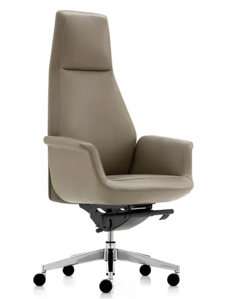 Кресло KRESLALUX BATE 01 LIGHT BROWN для руководителя, кожаное