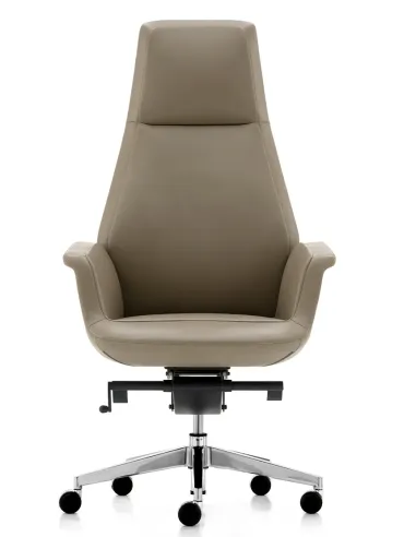 Кресло KRESLALUX BATE 01 LIGHT BROWN для руководителя, кожаное